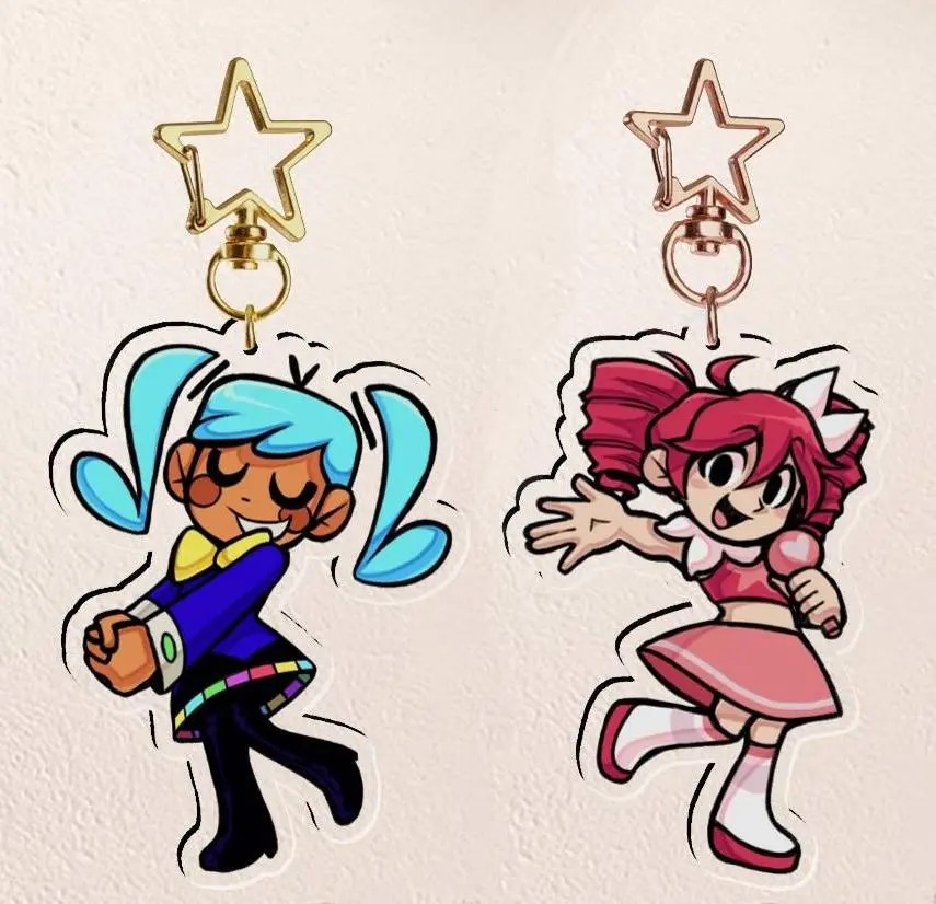 Static Miku and Spoken For Teto Keychains, Cute Acrylic Keychain, Small, Meaningful, And Full Of Character, Unique Keychains That Add Charm To Every Bag And Key.