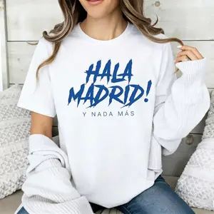 Madrid Soccer T-Shirt Vamos Match Day Graphic Tee Spanish Football Fan Shirt Watch Party Pub Outfit European Soccer Aesthetic Top