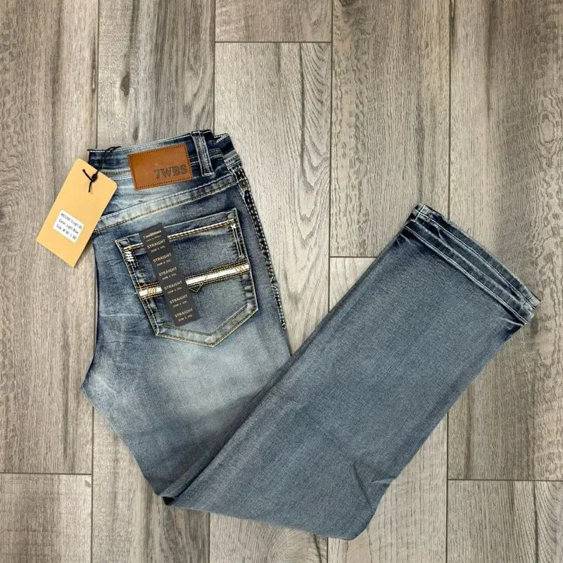 Men’s Straight Leg Bootcut Jeans Athletic Fit