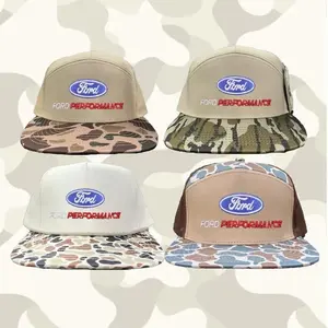 Ford Performance Racing Hat – 7 Panel Camo Snapback | Embroidered Mesh Trucker Cap | Gift for Him & Her