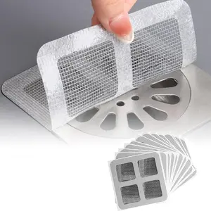 10 Pcs Disposable Drain Hair Catcher & Anti-Clog Stickers, Mesh Design, Insect-Proof, Hair Filtering, Practical Gadget for Bathroom, Bathtub, Kitchen Sink