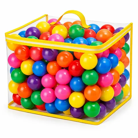 Jungledove BPA-Free Colorful Play Balls for Toddlers 2-5 Years, 50-100 Count Options with Storage Bag, Color Recognition Toddler Toys for 50-Ball Pit & Indoor Play/Birthdays