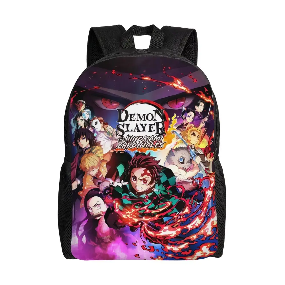 Demon Slayer backpack ita bag shounen manga mochila Dual-Use Outdoor Retro Washable Rucksack