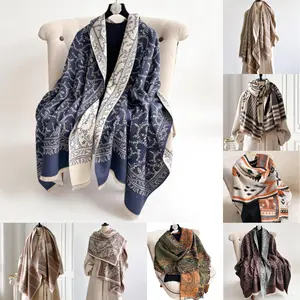 Oversized Winter Scarf Shawl for Women - Ultra Soft Plush, Long Fuzzy Scarf, Thick & Warm with Floral Print, Luxuriously Cozy Gift