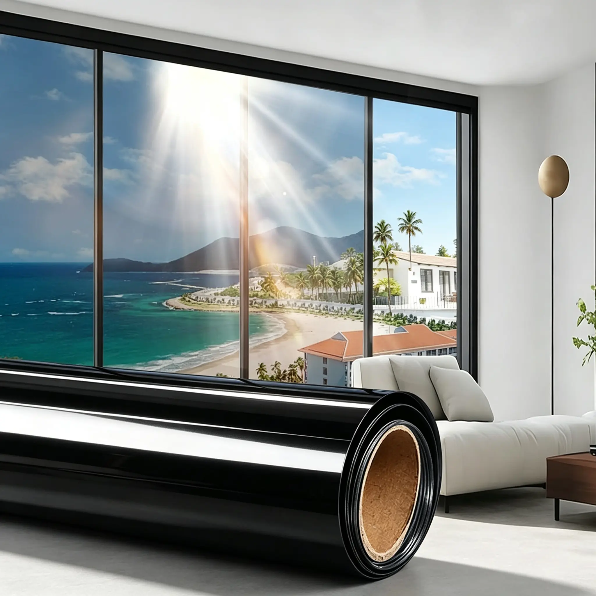 1-Way Daytime Window Privacy Film, UV Protection Sun-Blocking Tint for Home, Car Exterior Window Accessories