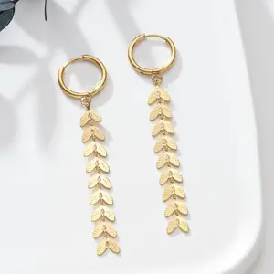 Personalized Wheat Earring Design Long Ear Studs Luxury Tassel Earrings