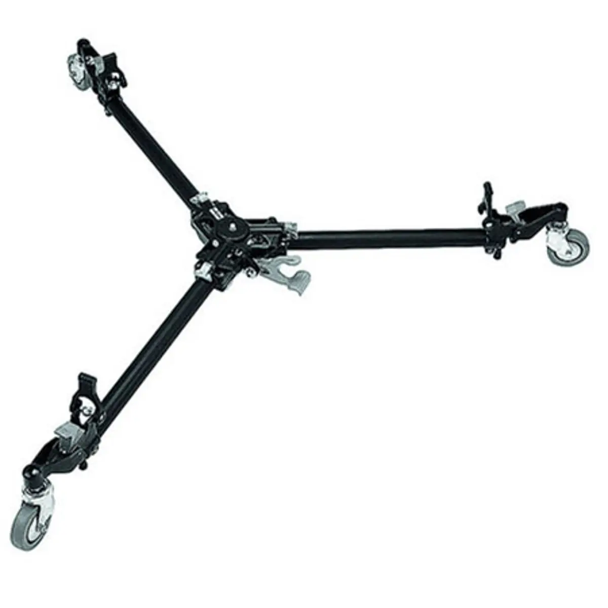 Manfrotto 181B Folding Auto Dolly - Black (#3254), Camera Equipment with Adjustable Metal Lock & Camera Accessories, Durable, Portable
