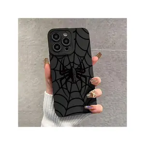 Spider Web Pattern Phone Case Full Body Shockproof Compatible With iPhone 16 15 Pro Max 14 13 12 Fashion Protective Cover