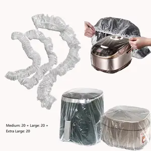Disposable Dust Covers Set (medium 20pcs + Large 20pcs + Extra Large 20pcs), Transparent Film for Air Fryer, Fan, Table, Kitchen, Microwave