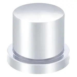 United Pacific 10756B – Chrome Flat Top Nut Cover
