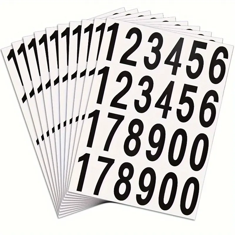 5pcs Numbers Stickers Mailbox Numbers Self Adhesive Vinyl Numbers for Residence and Mailbox Signs Decoration Sticker Self Adhesive Decorative Labels