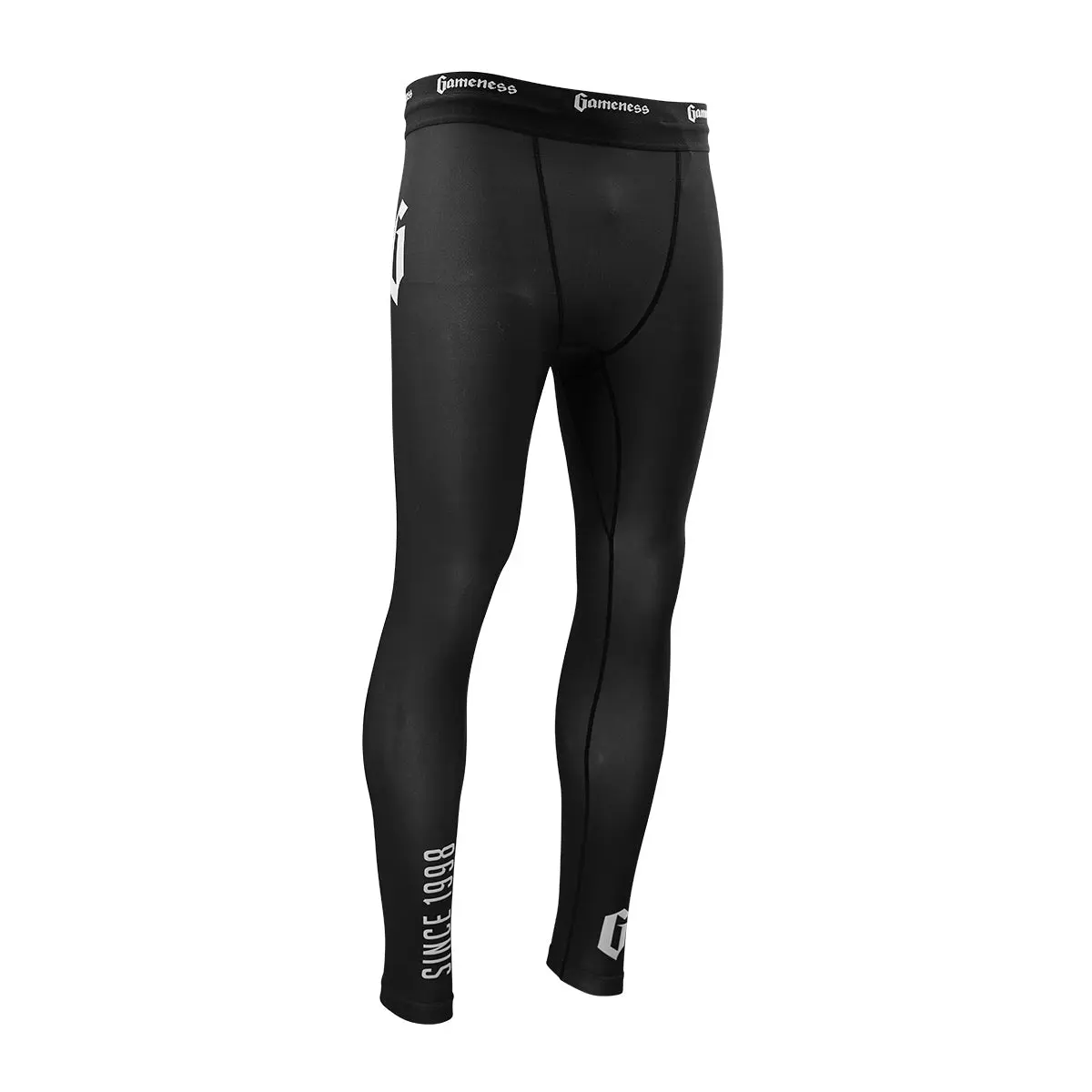 Men's Grappling Spats with a Seamless Fit, Tight Sporty Compression Pants Made from Tough Fabric for Mat Training, No-Chafe Wide Waistband, Tight Fit Sporty