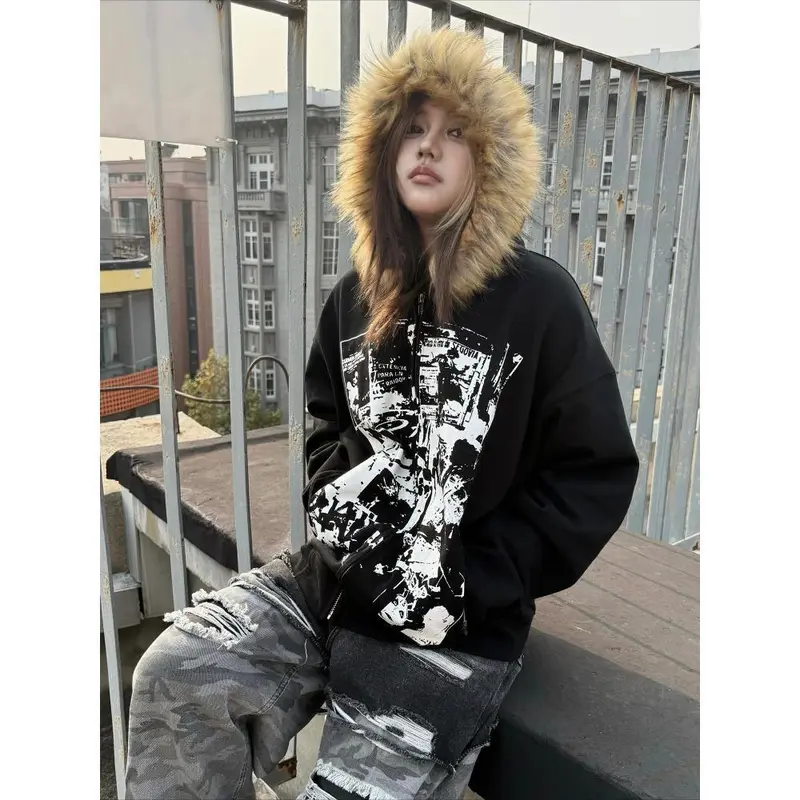 fur hoodie cnfans - TikTok Shop