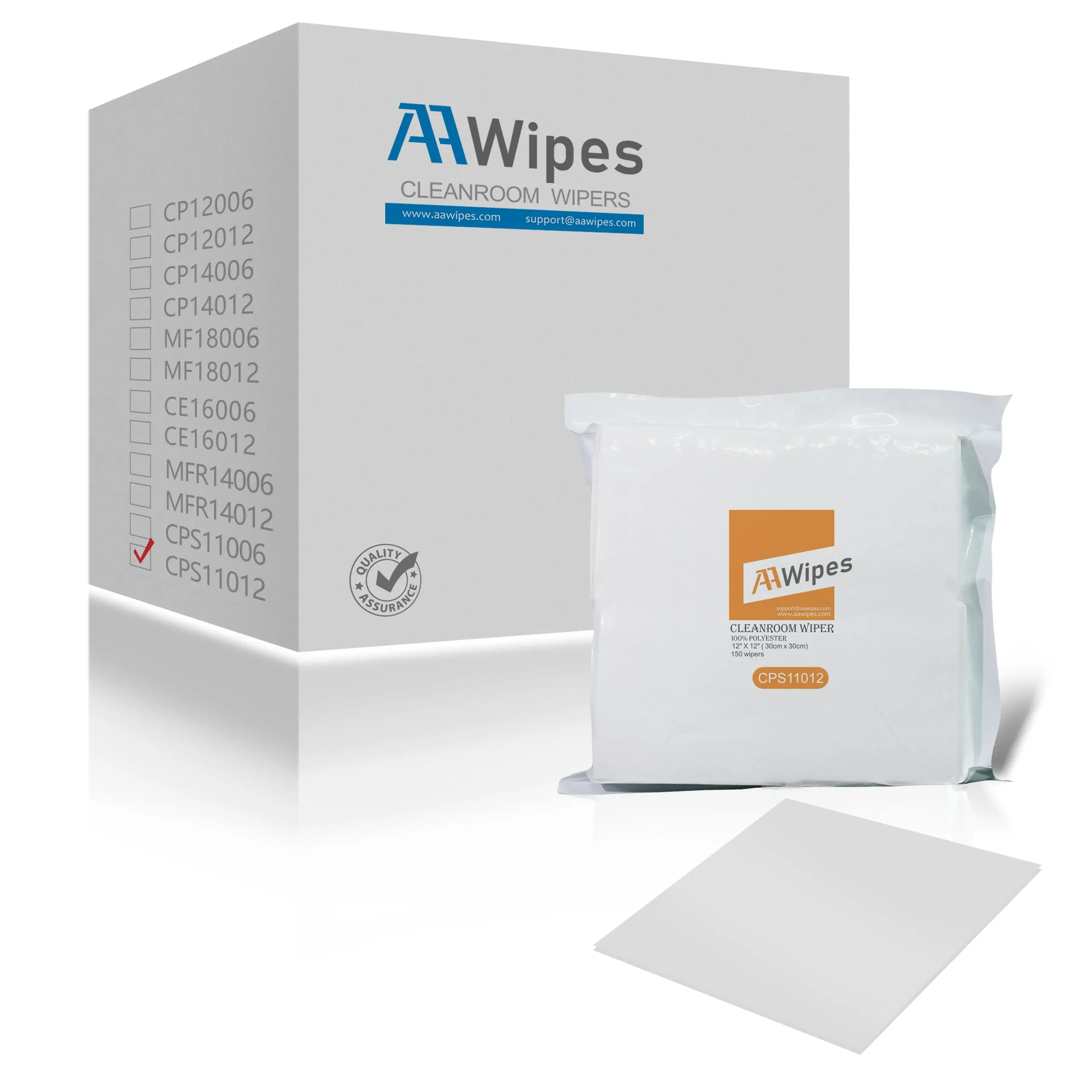 Ultra Soft Cleanroom Double Knit Microfiber Wipers 110gsm, 12"x12", Laser Sealed, Cat. # CPS11012