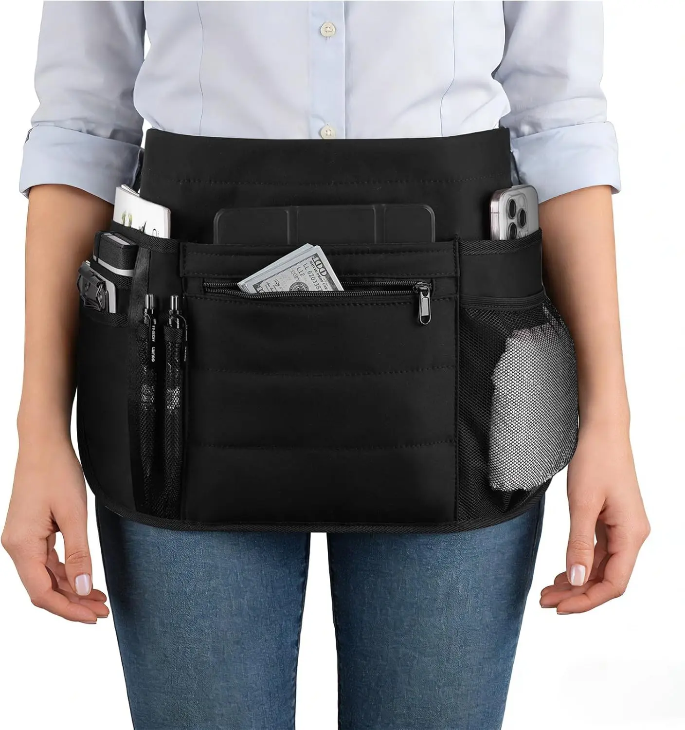 Waitress Server Apron with Multiple Pockets