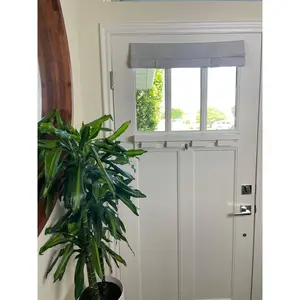 Clearance! 25" w x 20" L Light Gray Small Front Door Window Curtain -washable