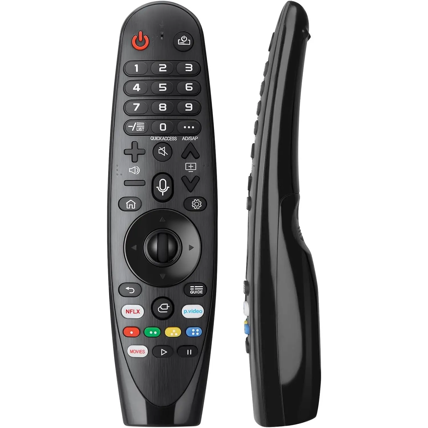 F-RDC05 Voice Control LG TV Remote Control Replacement, TV Accessory with Button & Wheel, Pointer, 120000 Clicks per Button, Up to 40ft Range, Compatible with LG Smart OLED Thinq Webos TVs (AKB75855501, AN-MR24gn, MR23gn, MR22gn, MR21ga, MR20ga, MR19ba),,