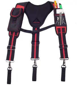 AISENIN Tool Belt Suspenders for Work Belt Suspenders Heavy Duty Padded Suspenders for Electrician Construction Farmer