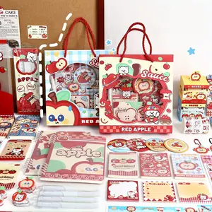 Cute Apple Theme Stationery Gift Set, Office Learning Supplies Box, School Supplies, Writing Study Gifts, Halloween Christmas Reading Presents