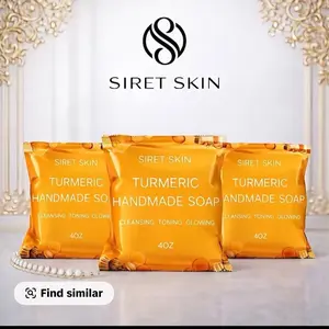 Siret Skin 3 pcs Turmeric Miracle Soap 40Z Handmade Cleansing Toning Glowing Skin Care Product
