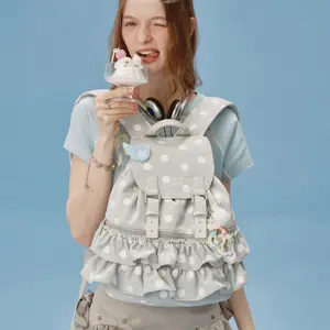 Vanwalk V2904 Wave Design Student Backpack - Relaxed Casual 13 Inch Laptop Daypack for School & Travel Cute Aesthetic Computer Bag