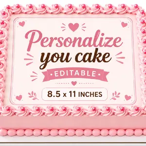 Custom Edible Sheets - 8" or 8.5"x11" Inch Personalize Your Cakes with Customizable Designs