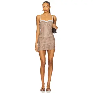 superdown Luella Skirt Set in Brown Plaid