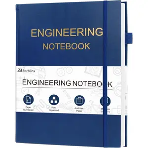 Engineering Notebook Professional Engineering Paper Notebooks for Work 8.5" X 11" Student Lab Notebook with Grid Paper Composition Graph Notebook for Engineer Blue
