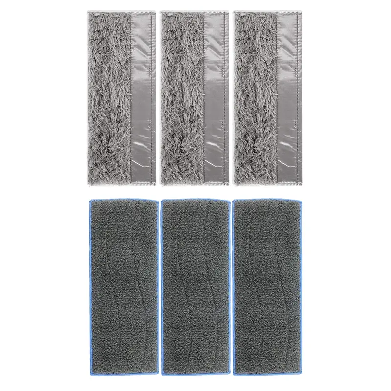 Reusable Rectangular Mop Pads Fitting iRobot Braava Jet M6 - 6-Pack Set (3 Dry, 3 Wet), 4.2x10.5" Multifunctional Washable Cleaning Cloths, Household Appliance Accessory, Cost-Saving, Waste-Reducing, Easy-Cleaning