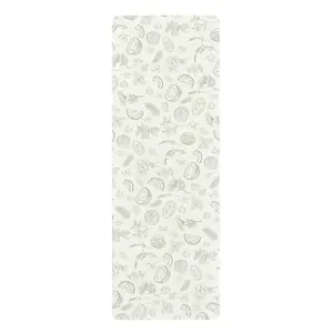 Washed Botanical Yoga Mat – 3mm Non-Slip Rubber Mat with Suede Top & Carry Strap