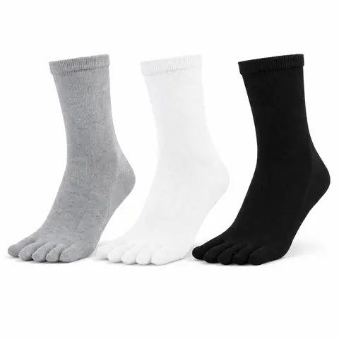 Barefoot Toe Socks Unisex Cotton for Athletic Use (Single Pair)