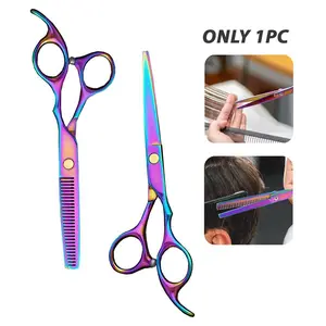High-Quality Hair Cutting Scissors Set, Stainless Steel Barber Shears, Colorful Trimming Clippers, Home Use Hairdressing Tools