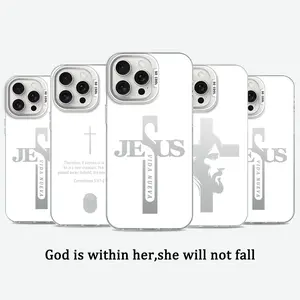Cross Unlock New Beginnings Corinthians for iPhone Samsung Galaxy Case iPhone 17Pro Max Air 16E 15Plus 14 13 12 11 XR XS S25 S24 S23 S22 Phone Case, Faith, Jesus, God is Gift, Protective Silicone Cover, Protection Durable, Shockproof Drop.WC55