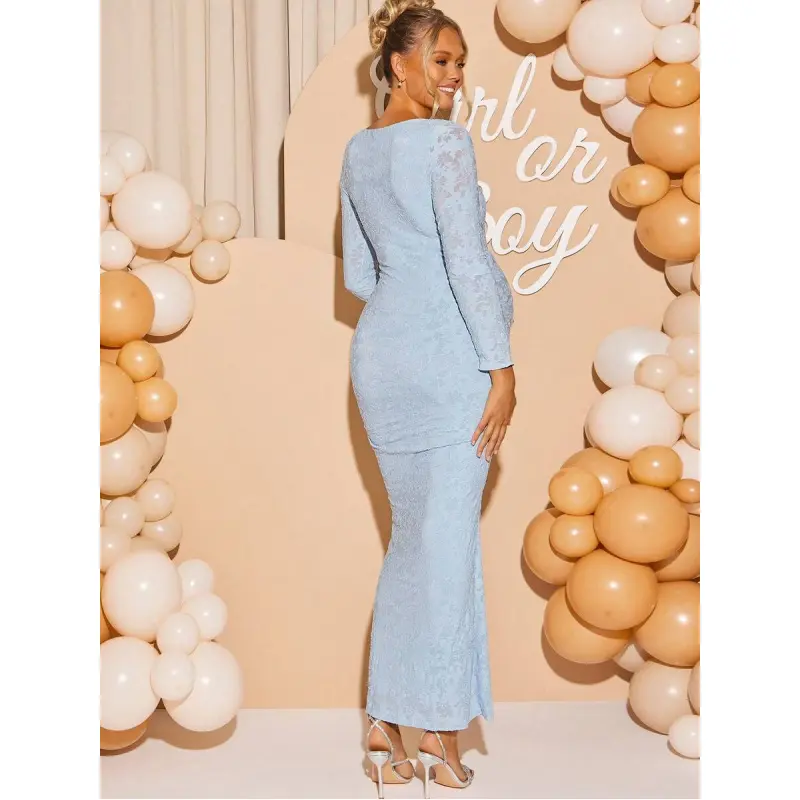 Loomaby Maternity Boat Neck Jacquard Long Sleeve Fitted Elegant Dress Baby Blue Pregnancy Photoshoot Dress Gender Reveal Powder Blue Dress Dress Gender Reveal Dress Maternity Dress Baby Shower Dress - TikTok Shop Loomaby Maternity Boat Neck Jacquard Long Sleeve Fitted Elegant Dress Baby Blue Pregnancy Photoshoot Dress Gender Reveal Powder Blue Dress Dress Gender Reveal Dress Maternity Dress Baby Shower Dress - TikTok Shop