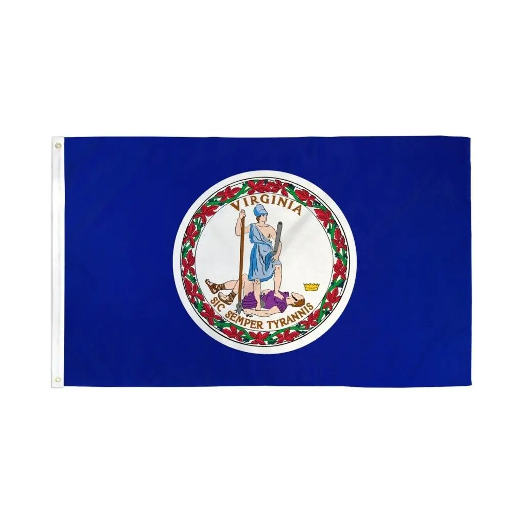 2x3ft Virginia Flag Banner - Double-Stitched, Bold Colors, High Pigment Density Polyester, Dye-Subbed Print, Header Tape, Indoor Home & Festive Party Supplies Backdrop, Box