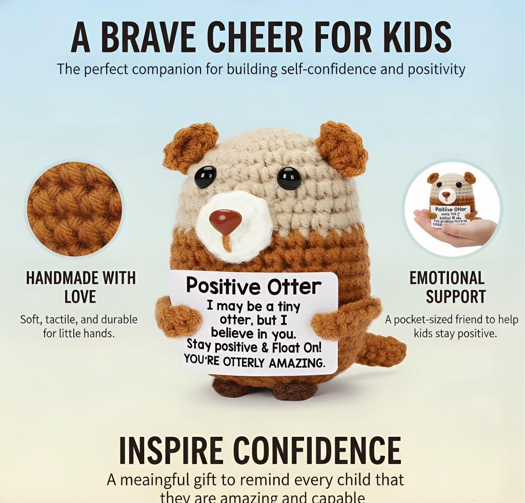 Handmade Knit Otter Plushie Soft Squishy Stuffed Toy Cute Bag Pendant Backpack Charm Car Ornament Aesthetic Desktop Decor Ideal Gift For Valentines Christmas Anniversary Stress Relief