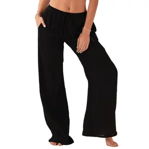 Black Cotton Cabana Pants Black Cotton Cabana Pants
