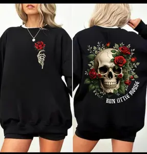 Haunting Adeline Sweatshirt, Run Little Mouse Shirt, Dark Romance Gift, Run Little Stranger Sweatshirt, Malachi Vize Hoodie, Leigh Rivers Merch, Dark Romance Merch, Book Lovers Unisex Soft Womenswear Tops Casual Crewneck Floral Long Sleeve