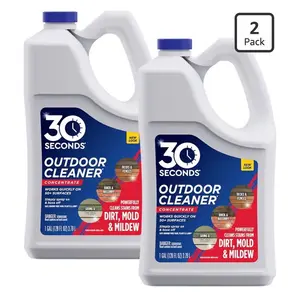 30 Seconds Outdoor Cleaner Concentrate 2 Pack - Powerfully Cleans Stains from Dirt Mold & Mildew on 50+ Surfaces