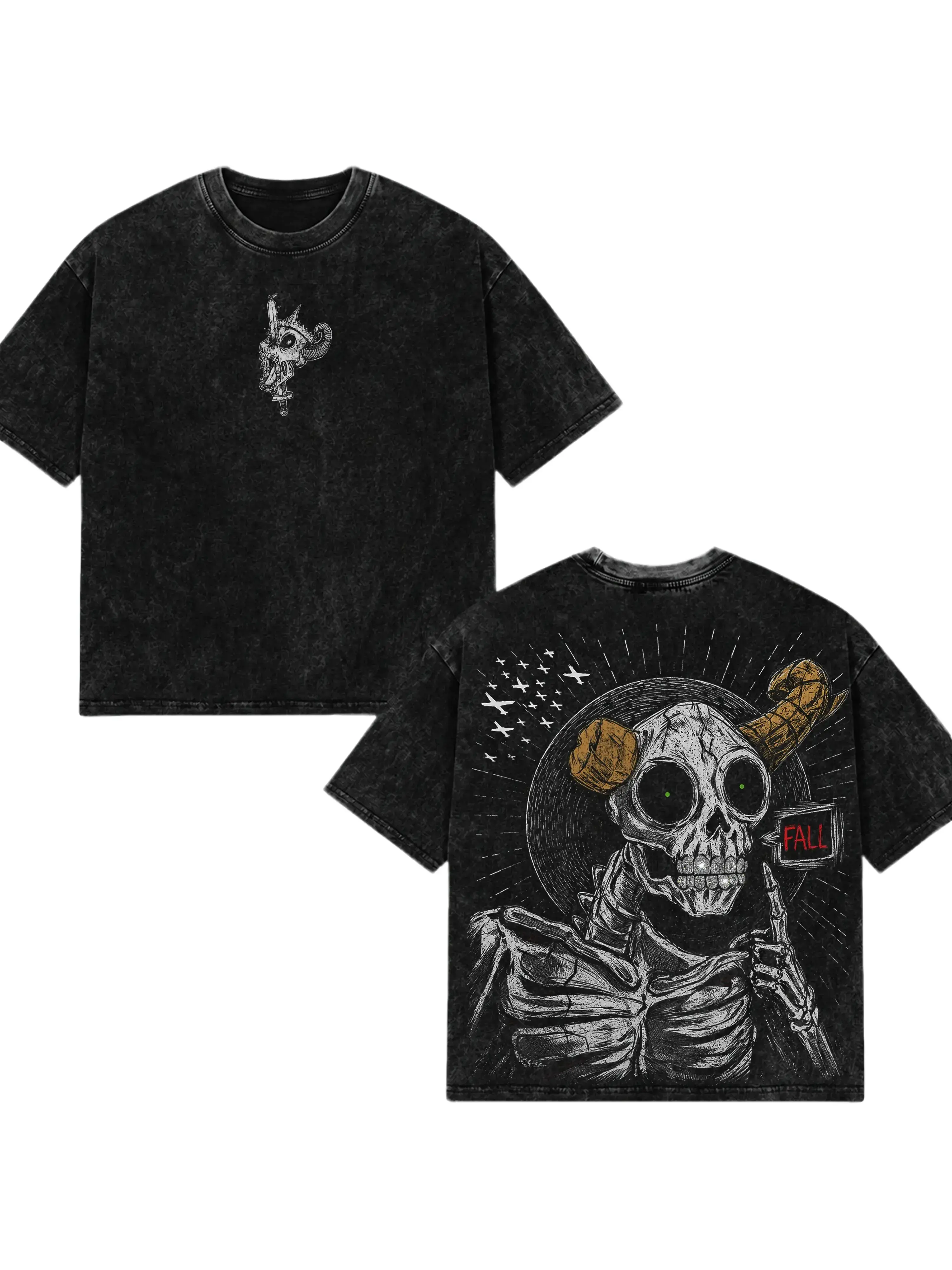 The Lich Adventure Time Vintage Washed Oversized T-Shirt, Double Printed Dark Fantasy Graphic Tee, Heavyweight Cotton Cartoon Streetwear, Retro Gothic Fan Merch, Unisex Gift For Adventure Time Fans