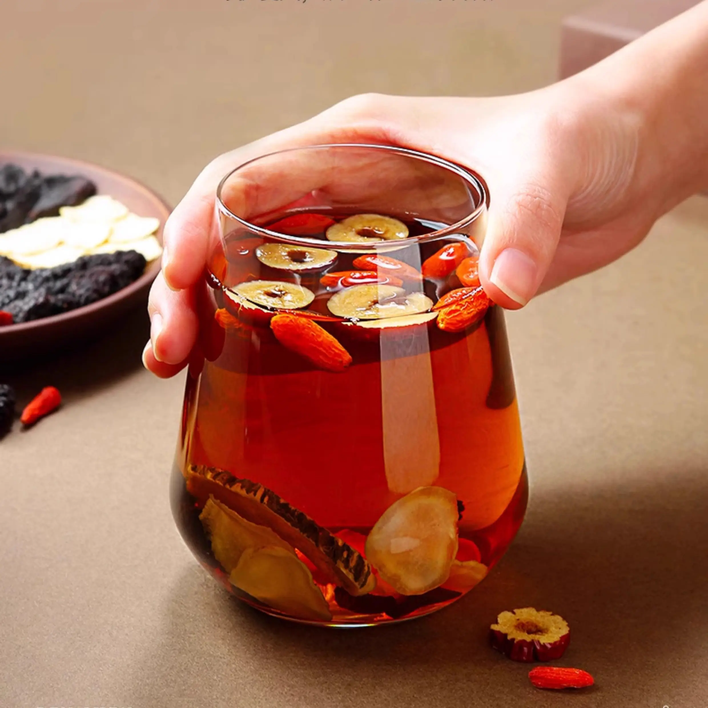 Ginseng Six Treasures Tea Organic Kidney Cleanse Traditional Herbal Infusion for Men & Women Eco-Friendly Chinese Tea Christmas Gift coffee alternative organic beverage ginseng  five  treasures  tea matcha latte Nourishing Tea Wellness Tea tiktokshopsprin