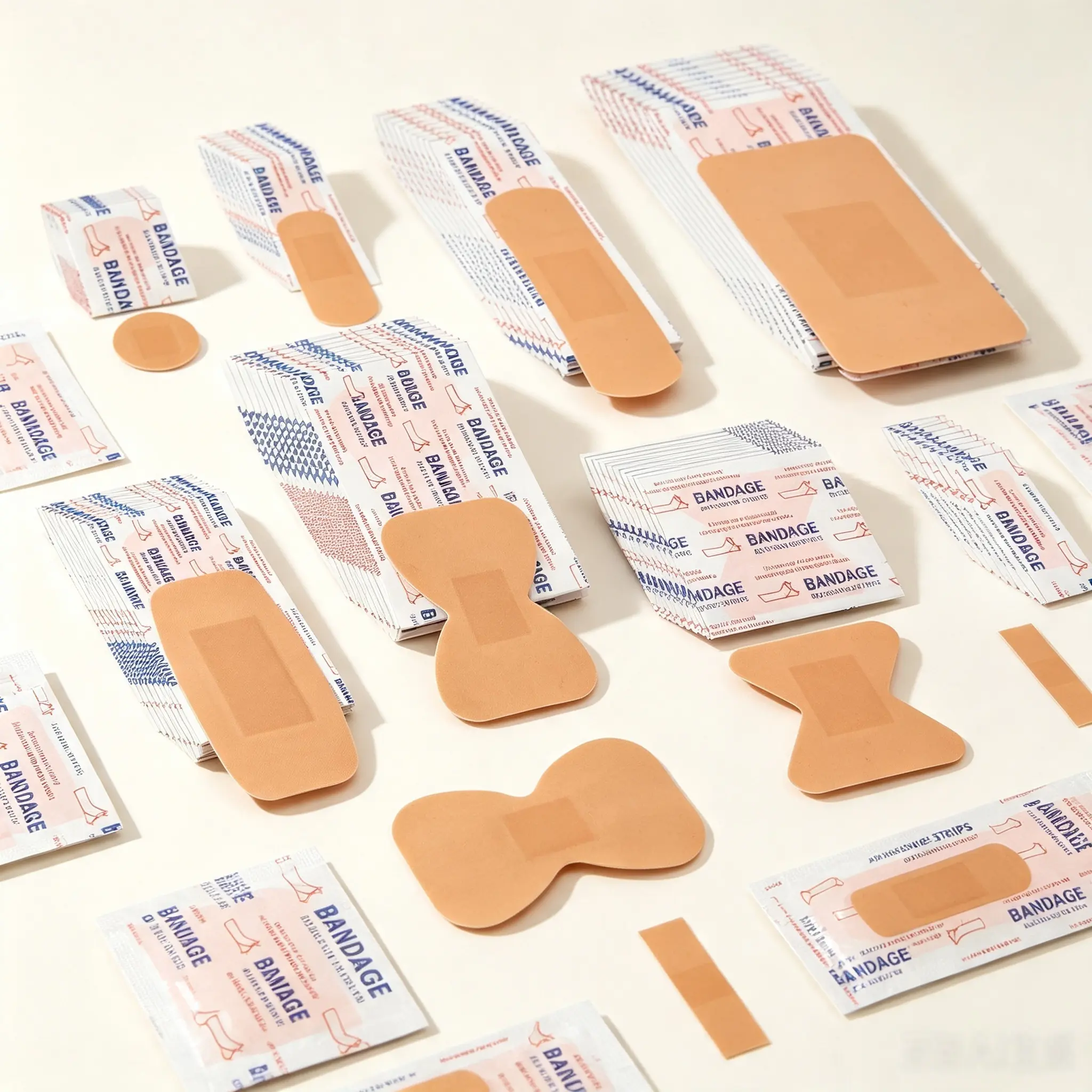 160 Count Assorted Bandages Bulk Variety Pack, Flexible Adhesive Breathable Waterproof Band Aids, Multi Size for Fingertip Wound Care, Face Arm Scrapes, Knee Cuts Blisters, Household First Aid Kit Supplies