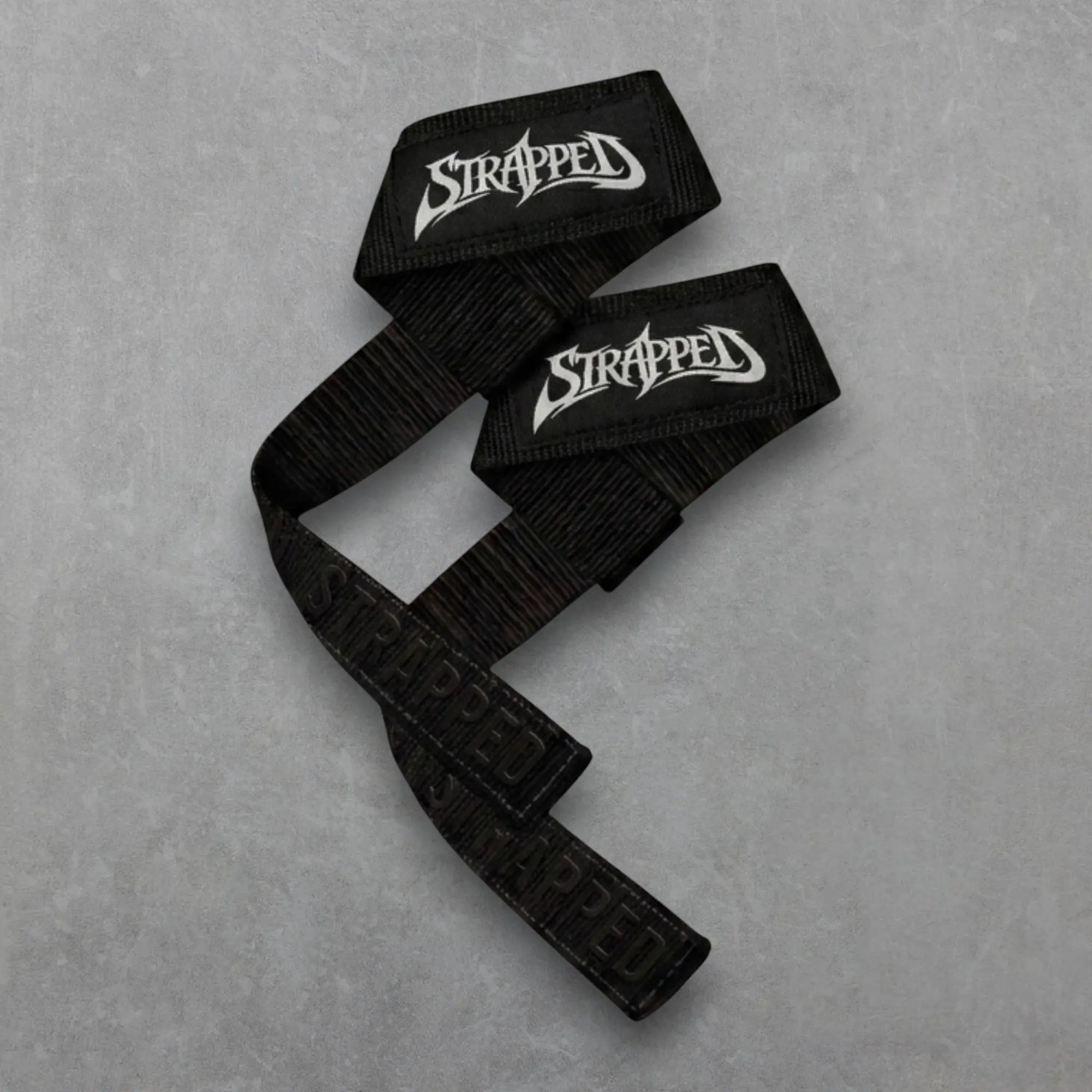STRAPPED Lifting Straps - Black, Gym, Lifting, Bodybuilding, Deadlift, Grip Strap, Gym Accessories