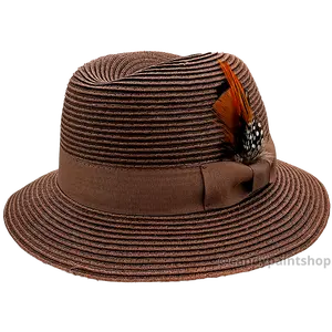 Chicano Homage Fedoras - Chocolate Whittier Collection Faux Milan Lowrider Derby