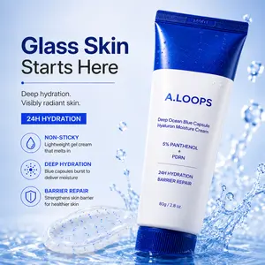 [A.LOOPS] Deep Ocean Blue Capsule Hyaluron Moisture Cream - Glass Skin Glow, 24H Hydration, Soothing Barrier Care (80g)