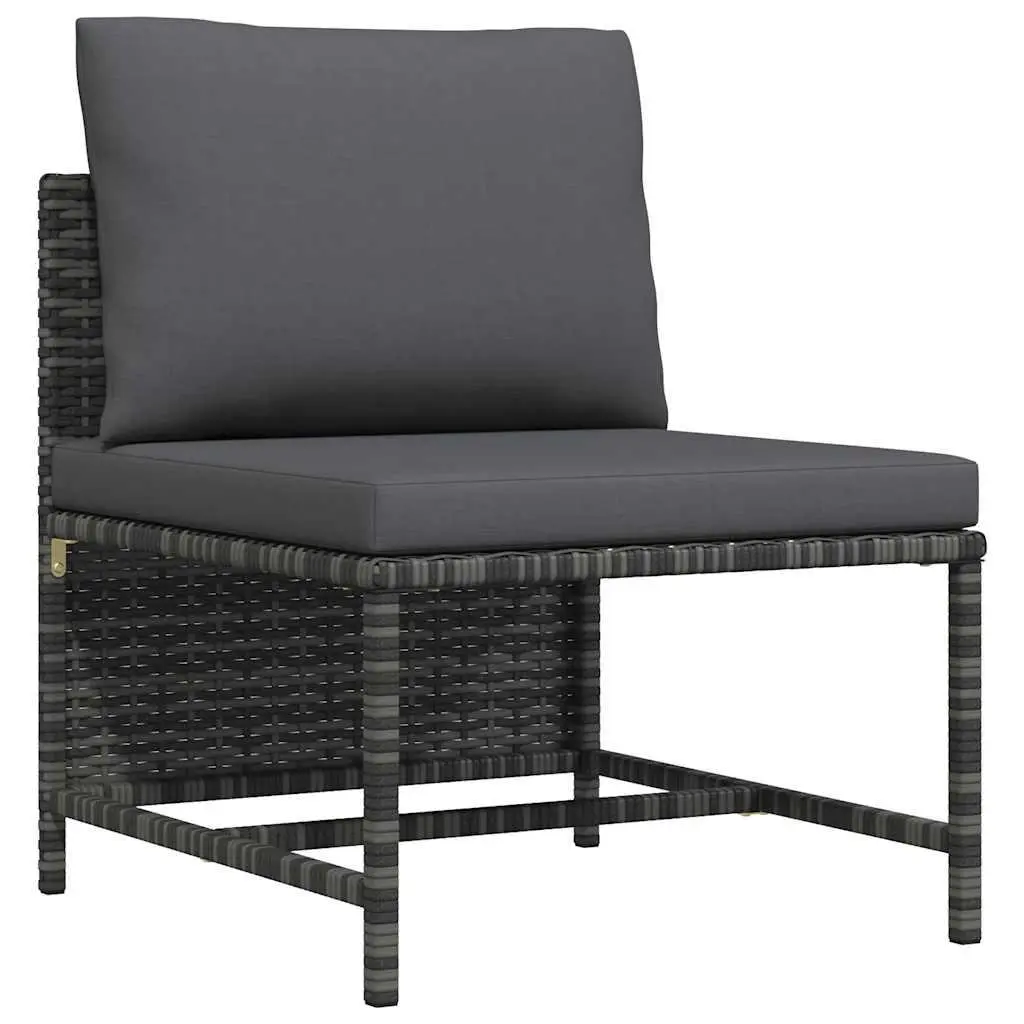 vidaXL Patio Sofa, Sectional Sofa with Cushions, Modular Seat with Tea Table, Outdoor Furniture Set for Garden, Rustic, Solid Teak Wood PE Rattan 313494