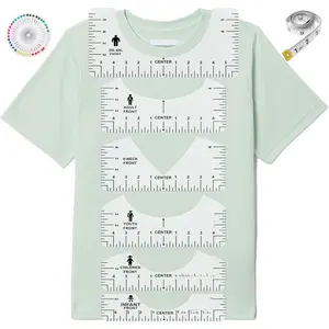 8 count Tshirt Ruler Guide for  Alignment, Tshirt Ruler for Cricut Heat Press HTV  Center Designs, Craft Sewing Supplies and Accessories