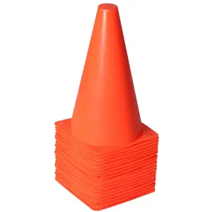 9 inch Orange Traffic Cones, Plastic Sport Cones, Soccer Training Cones for Outdoor Activity & Festive Events (Sets of  20)