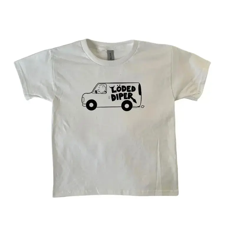 Loded Diper Van Baby Tee, band merch, Diary of a Wimpy Kid, Rodrick Heffley, Devon Bostick, vintage, 90s style baby tee trendy t-shirts