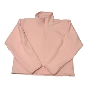 Pink fleece quarter zip